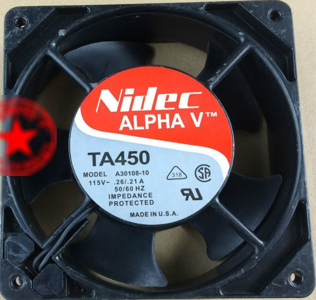 Nidec A30108-10 115V 0.26/0.21A 2wires cooling fan Nidec A30108-10 115V 0.26/0.21A 2wires cooling fan
